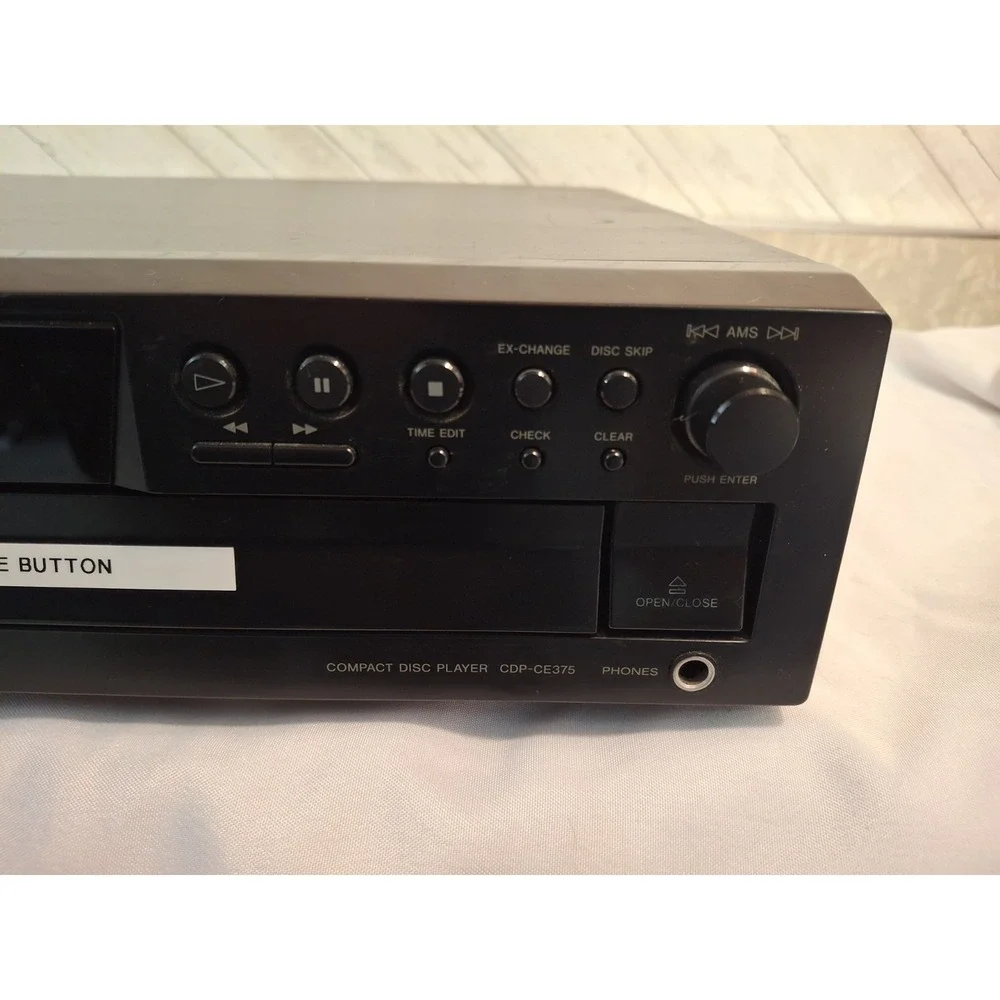 Sony CDP-CE375 5 Disc Ex-Change System/Player Tested & Works NO REMOTE Vintage